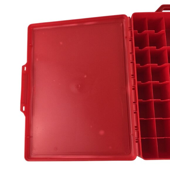 Disney Pixar Cars Movie Red Storage Case Carrier Holds Up To 50 Cars (#2) - Picture 8 of 10